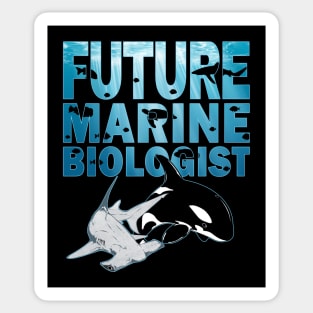 Hammerhead Shark and Orca Future Marine Biologist Sticker